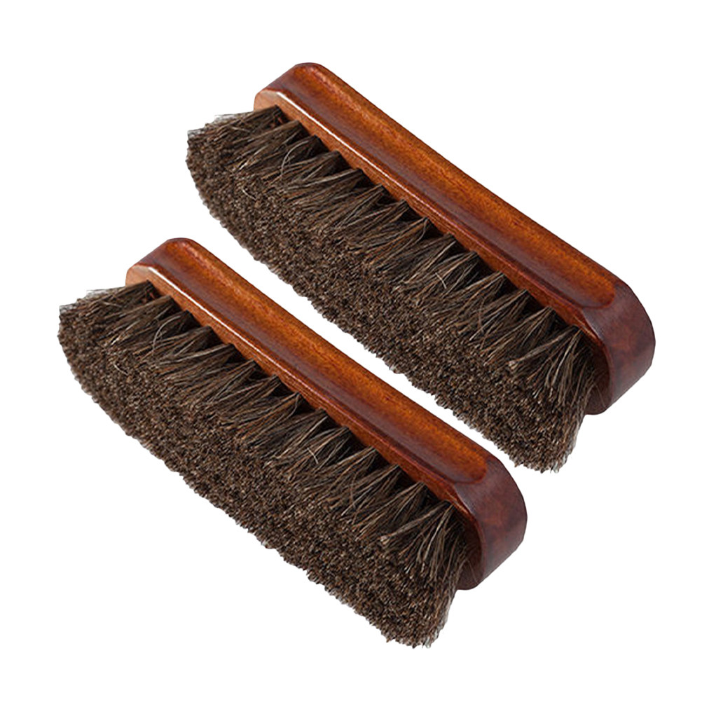 Sneaker Cleaner - 2 stuks schoenpoetsborstel met paardenhaarharen, houten